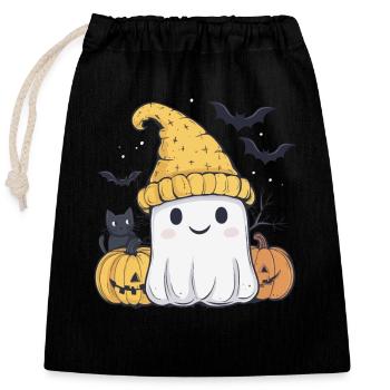 Halloween Geschenk Frauen Geist Männer Kinder Deko - Sac cadeau en coton avec cordon (25 x 30 cm) - noir - Devant