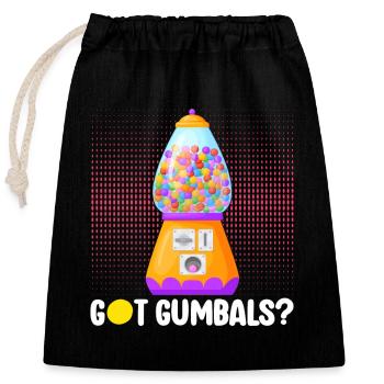 Machine à chewing-gum Machine à chewing-gum - Sac cadeau en coton avec cordon (25 x 30 cm) - noir - Devant
