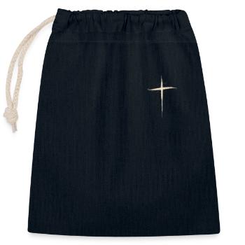 Jesus Christ Christian Christianity God Bible - Closable cotton gift bag (25x30cm) - navy - Front