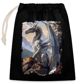 Kite - Closable cotton gift bag (25x30cm) - black - Front