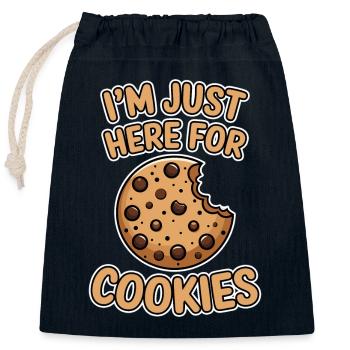 Cookies Disant Biscuits au Chocolat Cadeau de Cookie Drôle - Sac cadeau en coton avec cordon (25 x 30 cm) - bleu marine - Devant