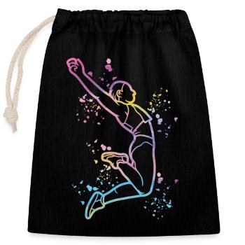 Sauts en longueur Saut en longueur Enfants Saut en longueur - Sac cadeau en coton avec cordon (25 x 30 cm) - noir - Devant