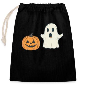 Halloween Geschenk Frauen Geist Männer Kinder Deko - Sac cadeau en coton avec cordon (25 x 30 cm) - noir - Devant