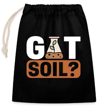 Bodenwissenschaftler Soil Science - Closable cotton gift bag (25x30cm) - black - Front