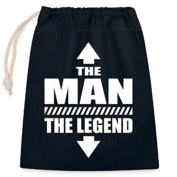 The Man The Legend Macho Casanova Sayings - Closable cotton gift bag (25x30cm) - navy - Front