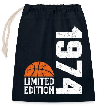 50th Anniversary 1974 Limited Edition Basketball - Closable cotton gift bag (25x30cm) - navy - Front