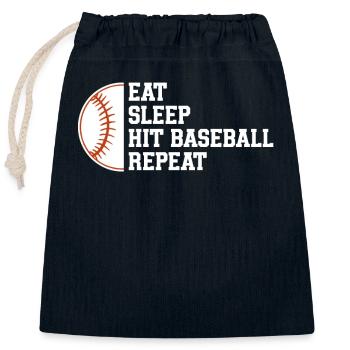 Baseball Sport Baseballspieler Pitcher Catcher USA - Verschließbarer Geschenkbeutel aus Baumwolle (25x30cm) - Navy - Vorne