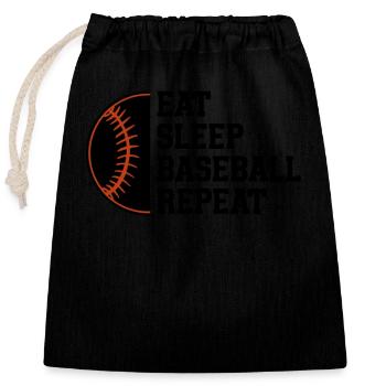 Baseball Sport Baseballspieler Pitcher Catcher USA - Verschließbarer Geschenkbeutel aus Baumwolle (25x30cm) - Schwarz - Vorne