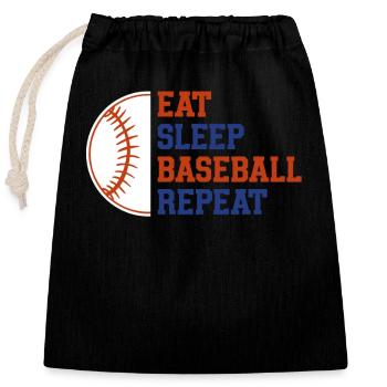 Baseball Sport Baseballspieler Pitcher Catcher USA - Verschließbarer Geschenkbeutel aus Baumwolle (25x30cm) - Schwarz - Vorne