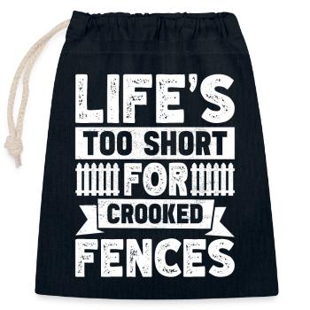 Zauninstallateur Zaunbauer Fence Installer - Verschließbarer Geschenkbeutel aus Baumwolle (25x30cm) - Navy - Vorne