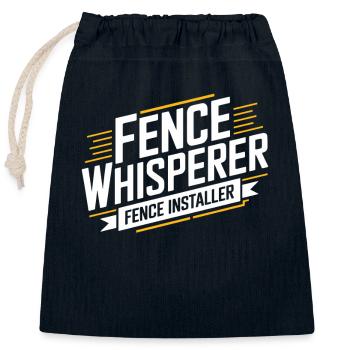 Zauninstallateur Zaunbauer Fence Installer - Verschließbarer Geschenkbeutel aus Baumwolle (25x30cm) - Navy - Vorne