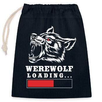 Werewolf - Closable cotton gift bag (25x30cm) - navy - Front