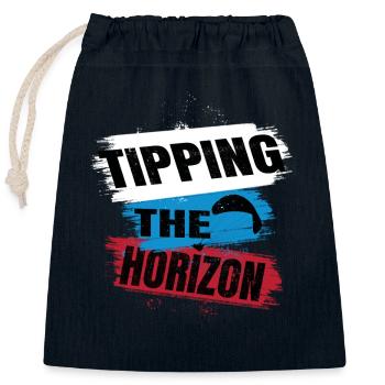 Tipping the Horizon – Gleitschirm Abenteuer - Verschließbarer Geschenkbeutel aus Baumwolle (25x30cm) - Navy - Vorne