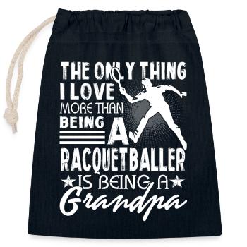 Racquetball Being A Racquetballer - Closable cotton gift bag (25x30cm) - navy - Front