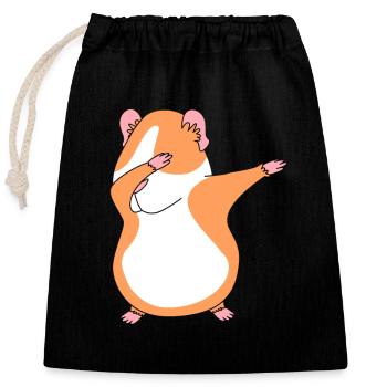 Guinea pig - Closable cotton gift bag (25x30cm) - black - Front