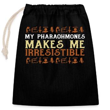 Pharaohmones fait une mythologie irrésistible - Sac cadeau en coton avec cordon (25 x 30 cm) - noir - Devant
