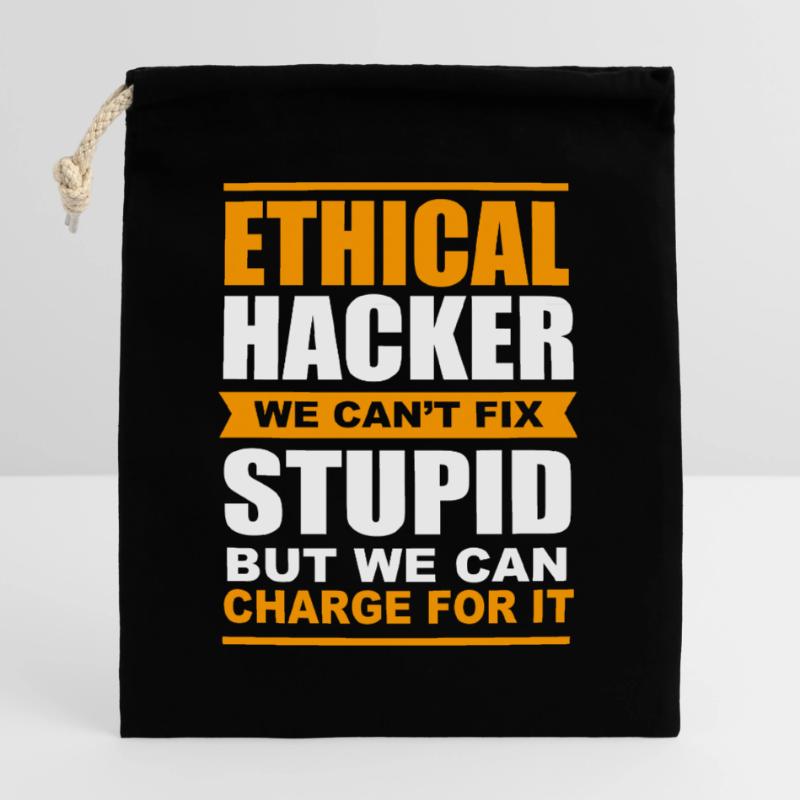 Cybersecurity Cyber Programmer Hacker Closable cotton gift bag (25x30cm)
