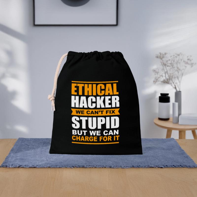 Cybersecurity Cyber Programmer Hacker Closable cotton gift bag (25x30cm)