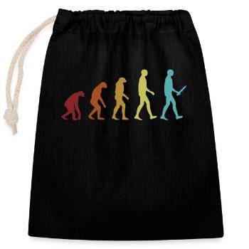 Couteau Collector Evolution Couteau de collection Lover - Sac cadeau en coton avec cordon (25 x 30 cm) - noir - Devant