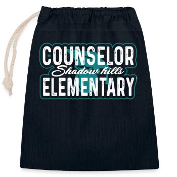 School Counselor Shadow Hills Elementary - Closable cotton gift bag (25x30cm) - navy - Front