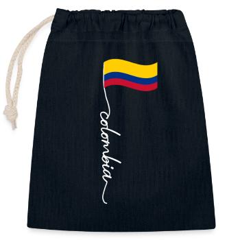 Kolumbien Colombia Medellin Urlaub Bogota Cali - Verschließbarer Geschenkbeutel aus Baumwolle (25x30cm) - Navy - Vorne