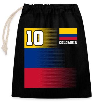 Kolumbien Colombia Medellin Urlaub Bogota Cali - Verschließbarer Geschenkbeutel aus Baumwolle (25x30cm) - Schwarz - Vorne