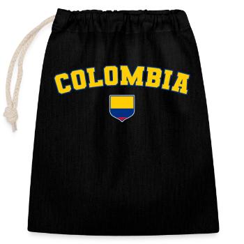 Kolumbien Colombia Medellin Urlaub Bogota Cali - Verschließbarer Geschenkbeutel aus Baumwolle (25x30cm) - Schwarz - Vorne