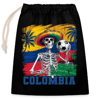 Kolumbien Colombia Medellin Urlaub Bogota Cali - Verschließbarer Geschenkbeutel aus Baumwolle (25x30cm) - Schwarz - Vorne