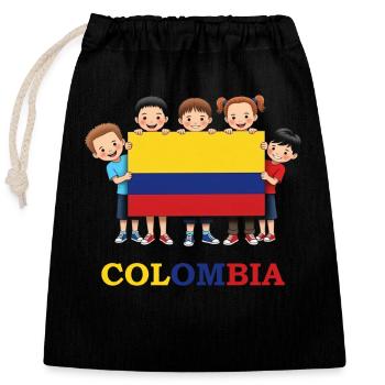 Kolumbien Colombia Medellin Urlaub Bogota Cali - Verschließbarer Geschenkbeutel aus Baumwolle (25x30cm) - Schwarz - Vorne