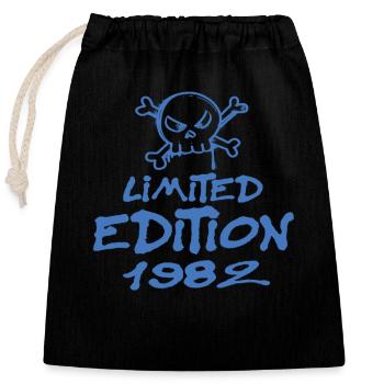 Limited Edition 1982 Birthday Born 1982 - Closable cotton gift bag (25x30cm) - black - Front