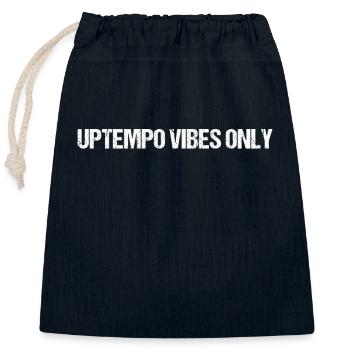Gabber Uptempo Techno Merch - Sac cadeau en coton avec cordon (25 x 30 cm) - bleu marine - Devant