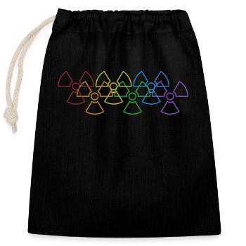 Nuklearingenieur LGBT Regenbogen Uran Nuklear - Verschließbarer Geschenkbeutel aus Baumwolle (25x30cm) - Schwarz - Vorne