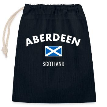 Aberdeen Scotland Scotland Flag Scottish - Closable cotton gift bag (25x30cm) - navy - Front