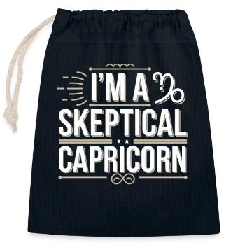 Astrologie-skeptiker: Kritisches Denken - Verschließbarer Geschenkbeutel aus Baumwolle (25x30cm) - Navy - Vorne