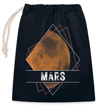 Mars, planète, système solaire - Sac cadeau en coton avec cordon (25 x 30 cm) - bleu marine - Devant