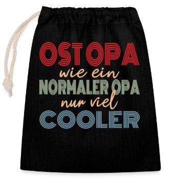 Dicton Ossi pour grand-père - ALLEMAGNE DE L’EST drôle - Sac cadeau en coton avec cordon (25 x 30 cm) - noir - Devant