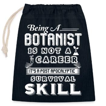 Botanist Botanist Survival Skill - Closable cotton gift bag (25x30cm) - navy - Front
