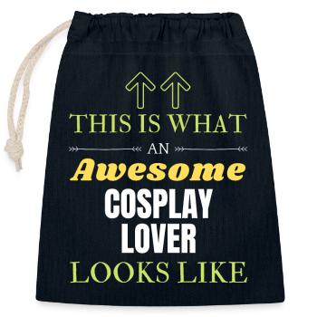 So sieht ein großartiger Cosplay-Liebhaber aus - Verschließbarer Geschenkbeutel aus Baumwolle (25x30cm) - Navy - Vorne