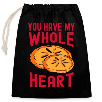 Boulanger, tu as tout mon cœur qui cuit - Sac cadeau en coton avec cordon (25 x 30 cm) - noir - Devant