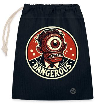 Gefährlicher einäugiger Manager im Anzug Zyklop - Verschließbarer Geschenkbeutel aus Baumwolle (25x30cm) - Navy - Vorne