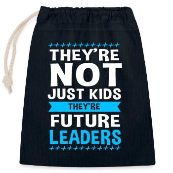 Youth pastor - Closable cotton gift bag (25x30cm) - navy - Front
