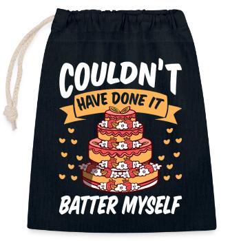 Patissier Done It Teig selber backen - Verschließbarer Geschenkbeutel aus Baumwolle (25x30cm) - Navy - Vorne