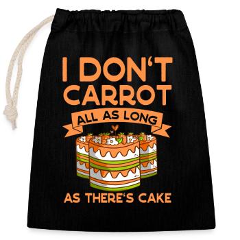 Baker Patissier Don't Carrot Cake Baking - Closable cotton gift bag (25x30cm) - black - Front