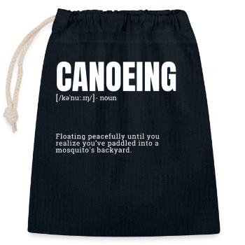 Définition du canoë amusant - Sac cadeau en coton avec cordon (25 x 30 cm) - bleu marine - Devant