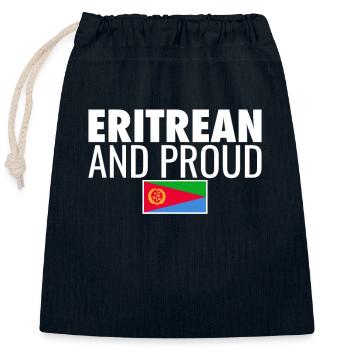 Eritrean And Proud Eritrea Eritreische Flagge - Verschließbarer Geschenkbeutel aus Baumwolle (25x30cm) - Navy - Vorne