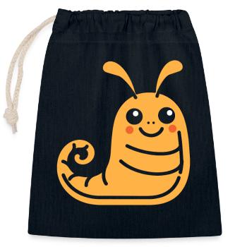 Slug 5 - Closable cotton gift bag (25x30cm) - navy - Front