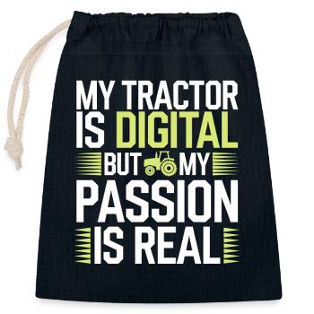 Farming Simulator Virtual Farming Game Fan Farm - Verschließbarer Geschenkbeutel aus Baumwolle (25x30cm) - Navy - Vorne