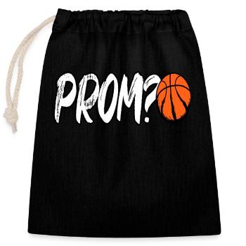 Baller Player Hoops Prom Basketball - Closable cotton gift bag (25x30cm) - black - Front