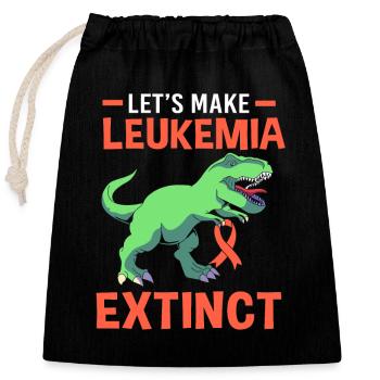 Leukemia Awareness - Closable cotton gift bag (25x30cm) - black - Front