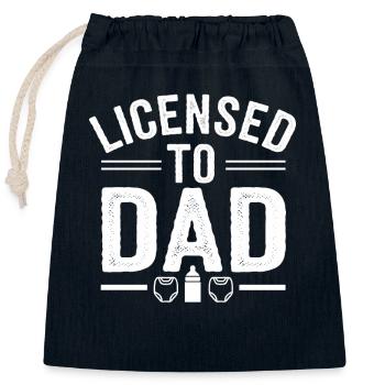 Parenthood humor New fathers have for the first time - Closable cotton gift bag (25x30cm) - navy - Front